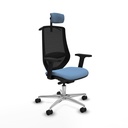 Mardos traslack bali azul cielo brazos 2D base aluminio ruedas 65mm nailon cabecero 2D perchero