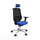 Mardos traslack bali azul brazos 2D base aluminio ruedas 65mm nailon cabecero 2D perchero