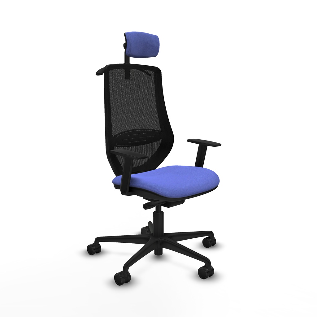 Mardos traslack bali azul claro brazos 1D base nailon ruedas 65mm nailon cabecero 2D perchero