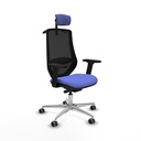 Mardos traslack bali azul claro brazos 2D base aluminio ruedas 65mm engomadas cabecero 2D perchero