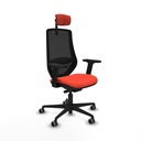Mardos traslack bali naranja oscuro brazos 2D base nailon ruedas 65mm engomadas cabecero 2D