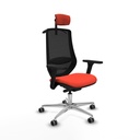 Mardos traslack bali naranja oscuro brazos 3D base aluminio ruedas 65mm engomadas cabecero 2D perchero