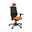 Mardos traslack bali naranja brazos 3D base nailon ruedas 65mm engomadas cabecero 2D perchero