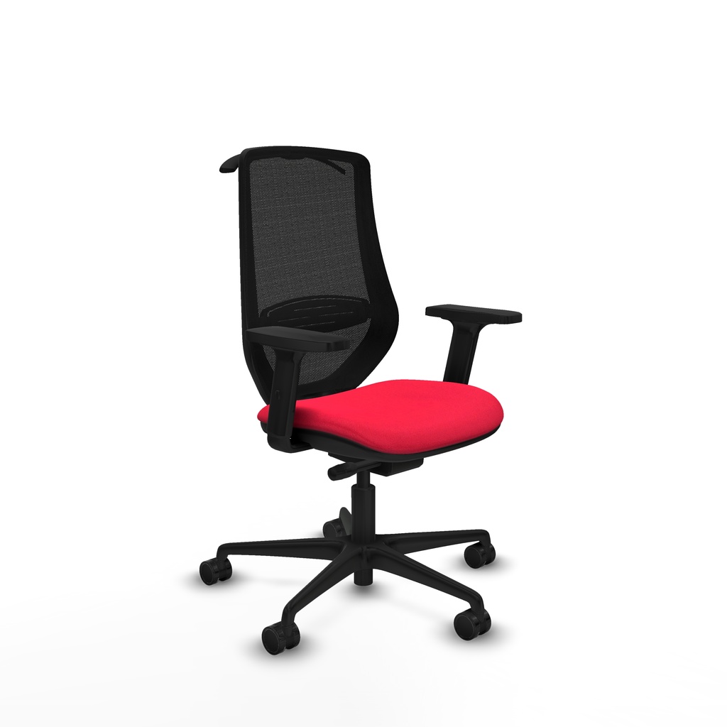 Mardos traslack bali rojo brazos 2D base nailon ruedas 65mm nailon perchero