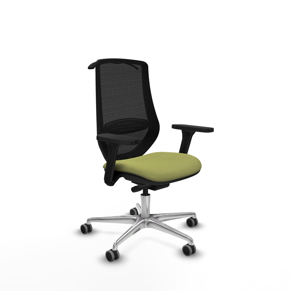 Mardos traslack bali verde oliva brazos 3D base aluminio ruedas 65mm engomadas perchero