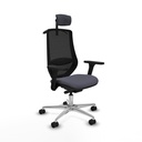 Mardos traslack bali gris oscuro brazos 3D base aluminio ruedas 65mm nailon cabecero 2D perchero