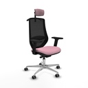 Mardos traslack bali rosa brazos 2D base aluminio ruedas 65mm engomadas cabecero 2D perchero