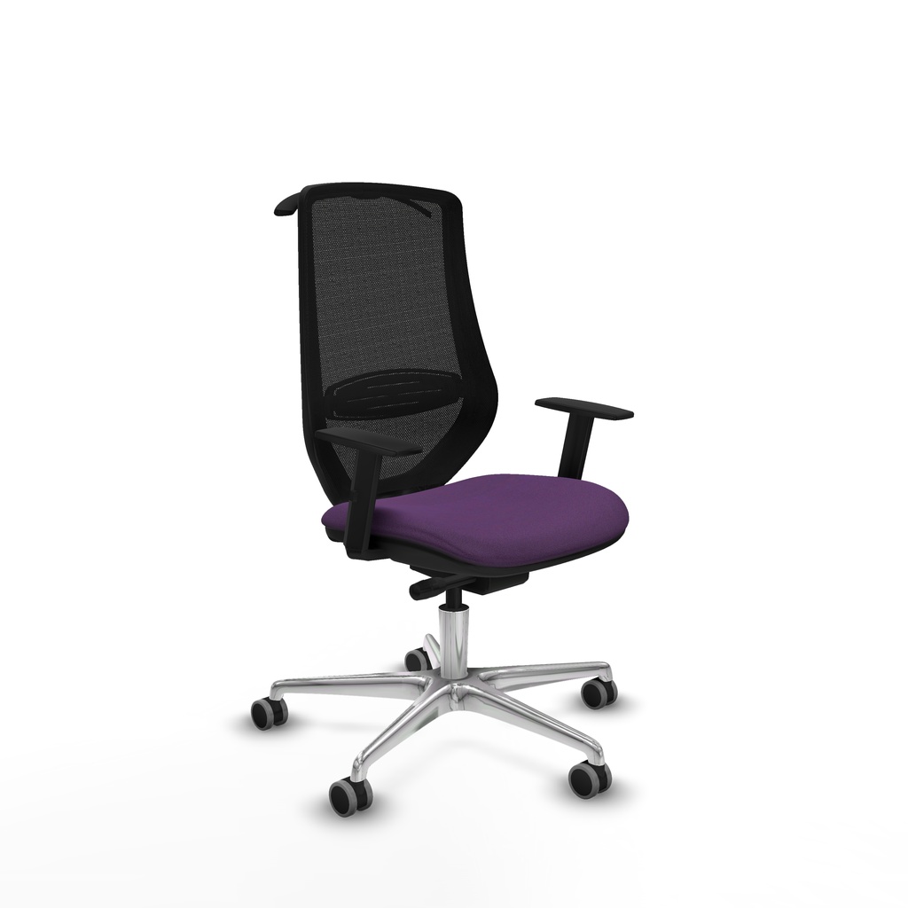 Mardos traslack bali morado brazos 1D base aluminio ruedas 65mm engomadas perchero