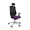 Mardos traslack bali morado brazos 1D base aluminio ruedas 65mm engomadas cabecero 2D perchero