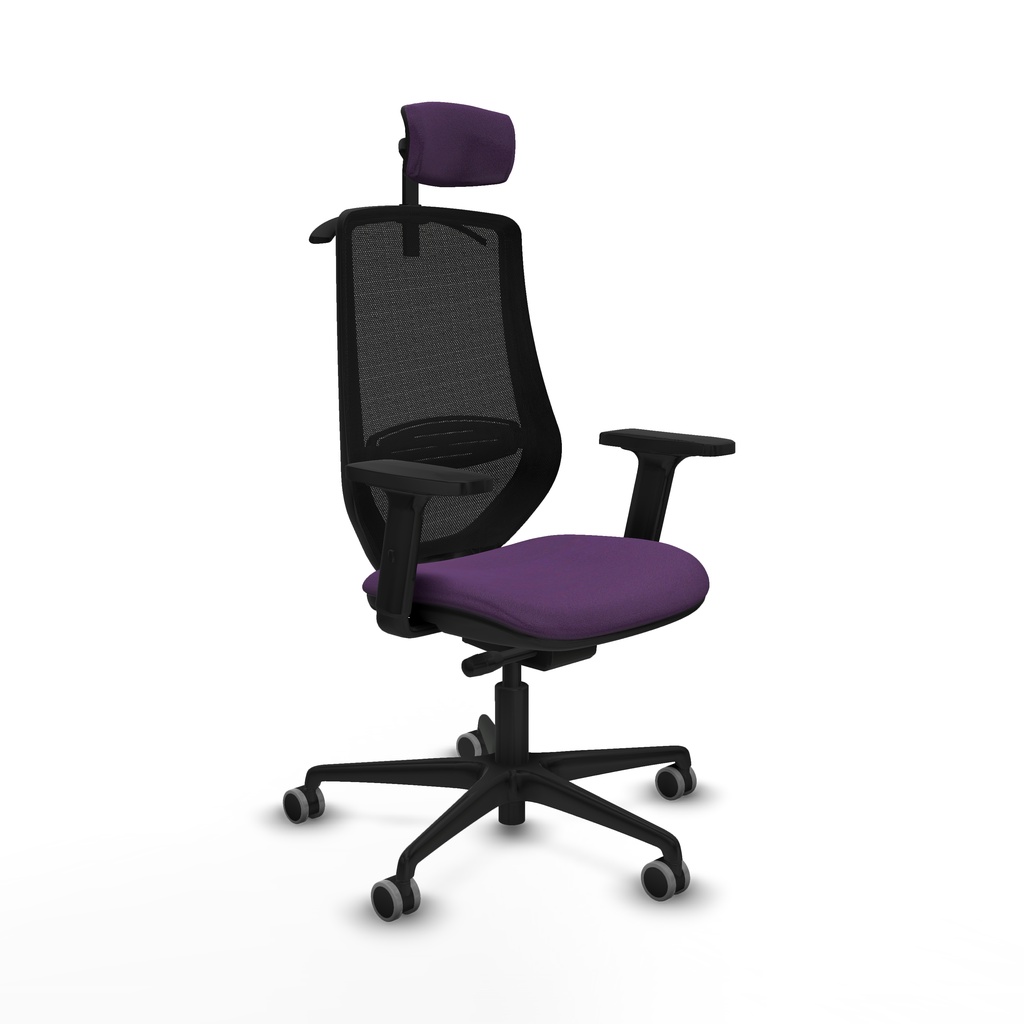 Mardos traslack bali morado brazos 2D base nailon ruedas 65mm engomadas cabecero 2D perchero