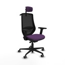 Mardos traslack bali morado brazos 2D base nailon ruedas 65mm engomadas cabecero 2D perchero