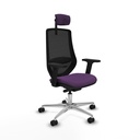 Mardos traslack bali morado brazos 2D base aluminio ruedas 65mm nailon cabecero 2D