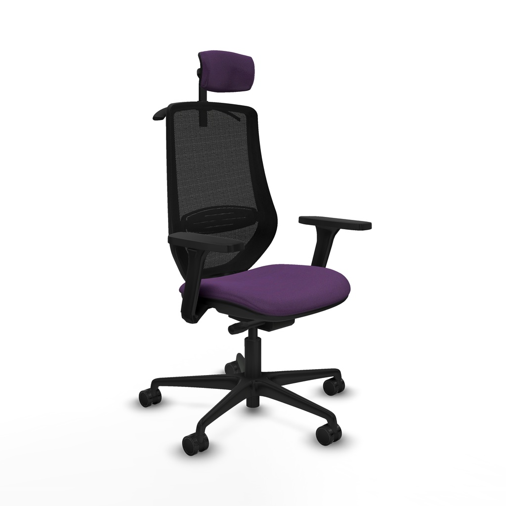 Mardos traslack bali morado brazos 3D base nailon ruedas 65mm nailon cabecero 2D perchero