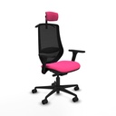 Mardos traslack similpiel rosa brazos 3D base nailon ruedas 65mm nailon cabecero 2D perchero