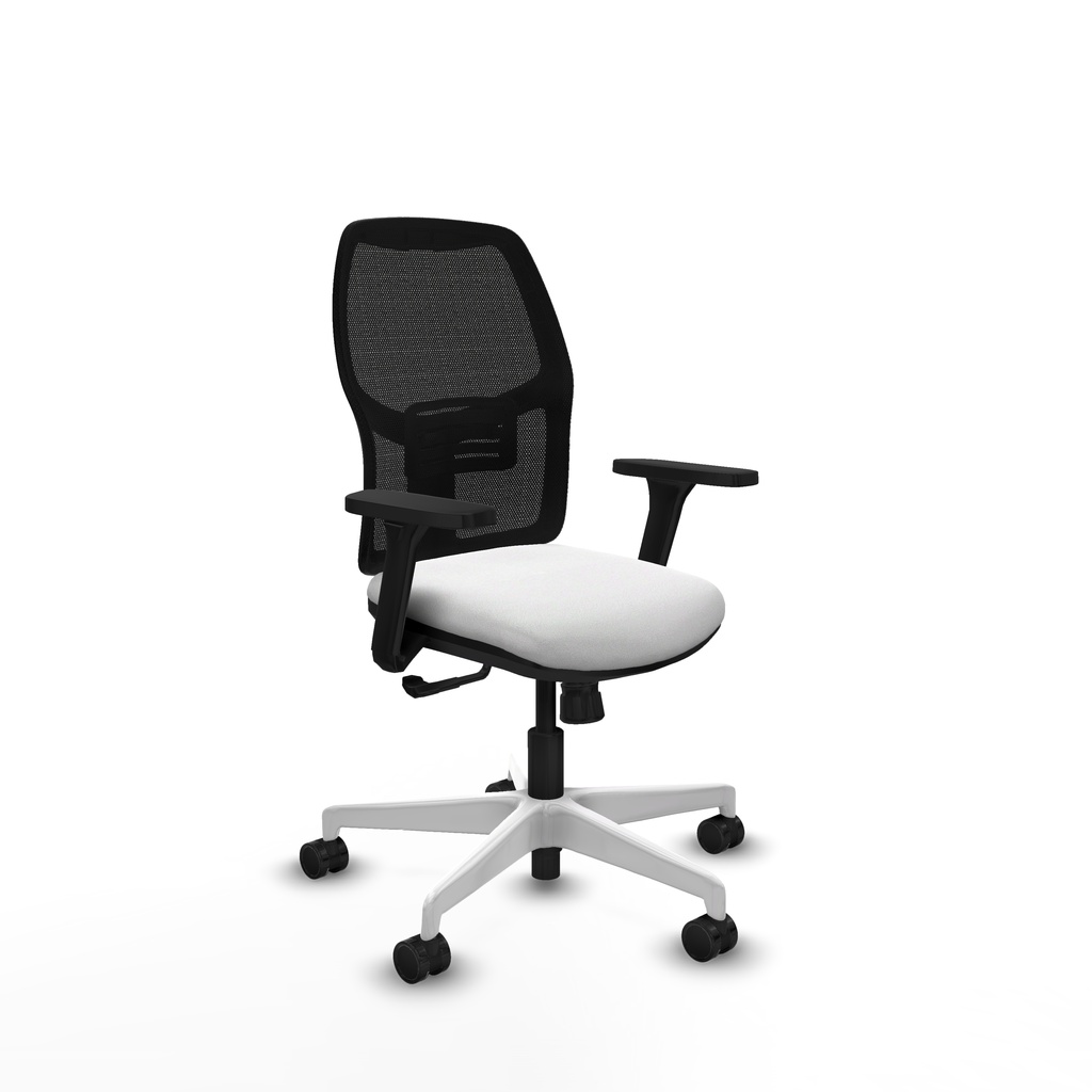 Alfera sincro malla negra bali blanco brazos 3D base blanca ruedas 65mm nailon