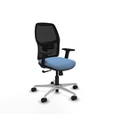 Alfera sincro malla negra bali azul cielo brazos 2D base aluminio ruedas 65mm nailon