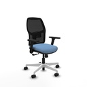 Alfera sincro malla negra bali azul cielo brazos 3D base blanca ruedas 65mm nailon