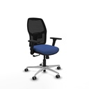 Alfera sincro malla negra bali azul marino brazos 3D base aluminio ruedas 65mm engomadas