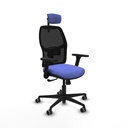 Alfera sincro malla negra bali azul claro brazos 3D base nailon cabecero 2D ruedas 65mm engomadas