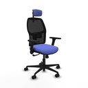 Alfera sincro malla negra bali azul claro brazos 3D base nailon cabecero 2D ruedas 65mm nailon