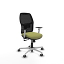Alfera sincro malla negra bali verde oliva brazos blancos base aluminio ruedas 65mm engomadas