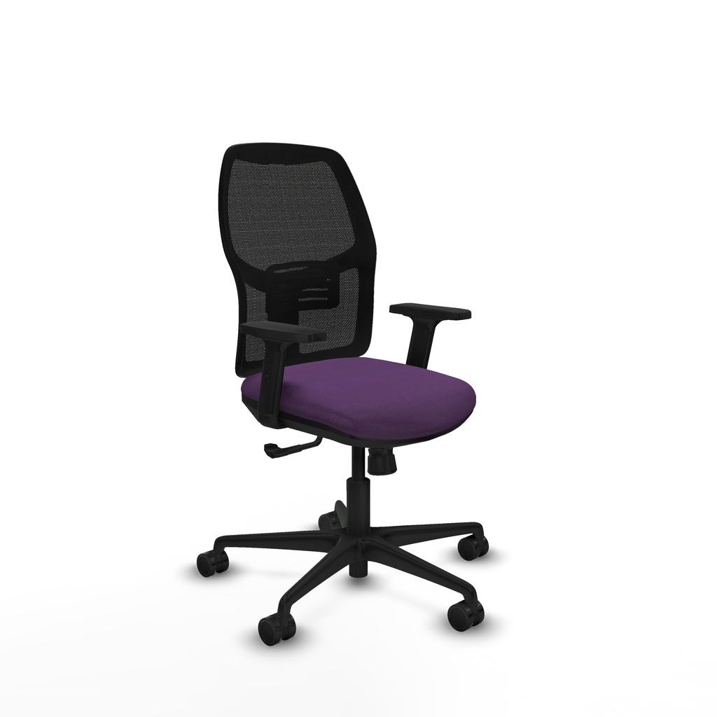 Alfera sincro malla negra bali morado brazos 2D base nailon ruedas 65mm nailon