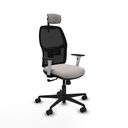 Alfera sincro malla negra similpiel blanco brazos blancos base nailon cabecero 2D ruedas 65mm nailon