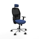 Alfera traslack malla negra bali azul marino brazos 1D base aluminio cabecero 2D ruedas 65mm nailon
