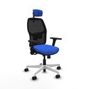 Alfera traslack malla negra bali azul brazos 3D base blanca cabecero 2D ruedas 65mm nailon