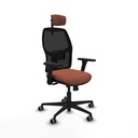 Alfera traslack malla negra bali marrón brazos 3D base nailon cabecero 2D ruedas 65mm engomadas