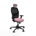 Alfera traslack malla negra bali rosa brazos 2D base nailon cabecero 2D ruedas 65mm engomadas