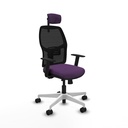 Alfera traslack malla negra bali morado brazos 1D base blanca cabecero 2D ruedas 65mm nailon
