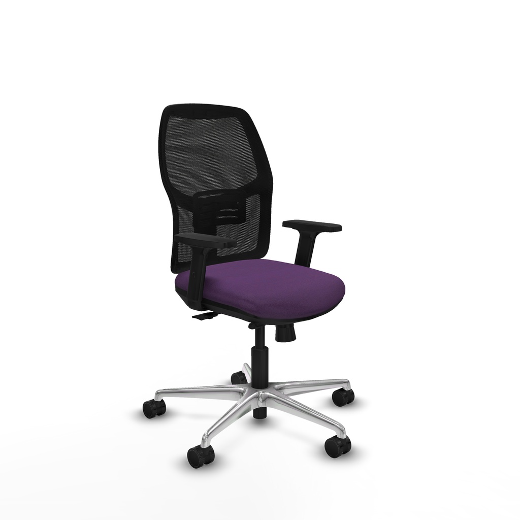 Alfera traslack malla negra bali morado brazos 2D base aluminio ruedas 65mm nailon