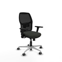 Alfera traslack malla negra bali negro brazos 3D base aluminio ruedas 65mm engomadas