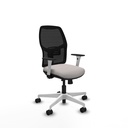 Alfera traslack malla negra similpiel blanco brazos blancos base blanca ruedas 65mm nailon