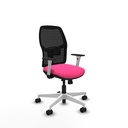 Alfera traslack malla negra similpiel rosa brazos blancos base blanca ruedas 65mm nailon