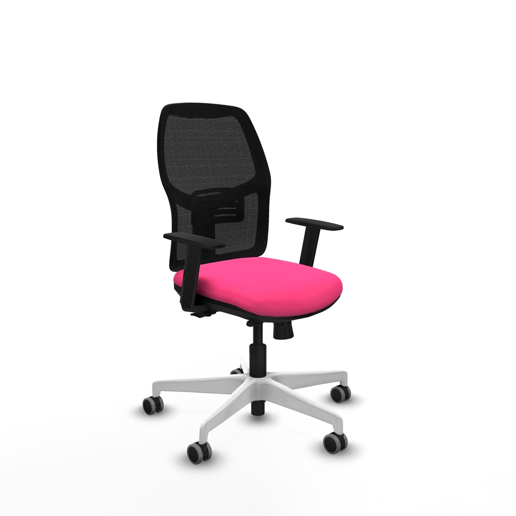 Alfera traslack malla negra similpiel rosa brazos 1D base blanca ruedas 65mm engomadas