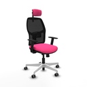 Alfera traslack malla negra similpiel rosa brazos 1D base blanca cabecero 2D ruedas 65mm engomadas