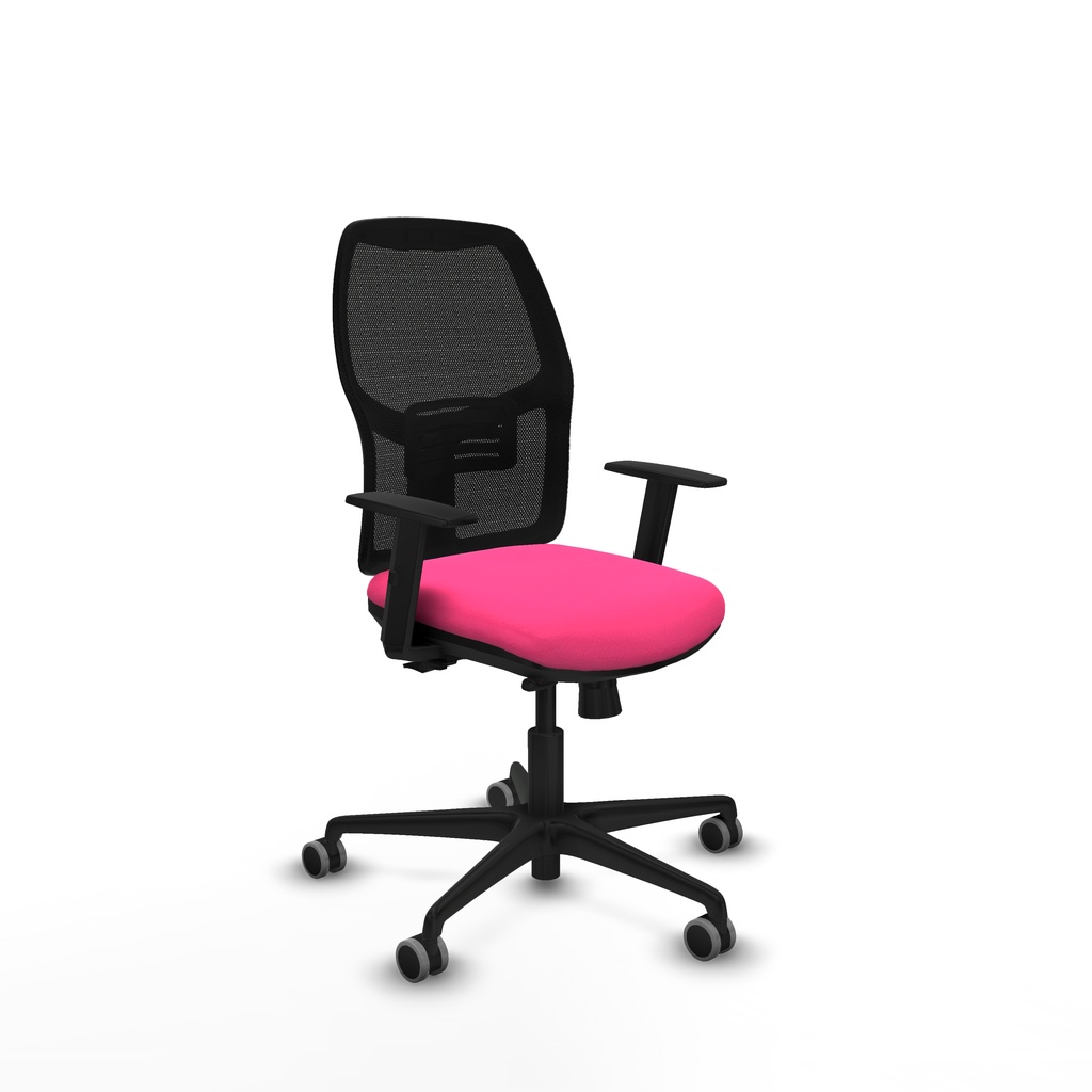 Alfera traslack malla negra similpiel rosa brazos 1D base nailon ruedas 65mm engomadas