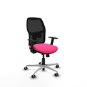 Alfera traslack malla negra similpiel rosa brazos 1D base aluminio ruedas 65mm engomadas