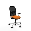 Alfera traslack malla negra similpiel naranja brazos blancos base blanca ruedas 65mm engomadas