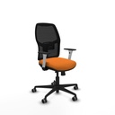 Alfera traslack malla negra similpiel naranja brazos blancos base nailon ruedas 65mm engomadas