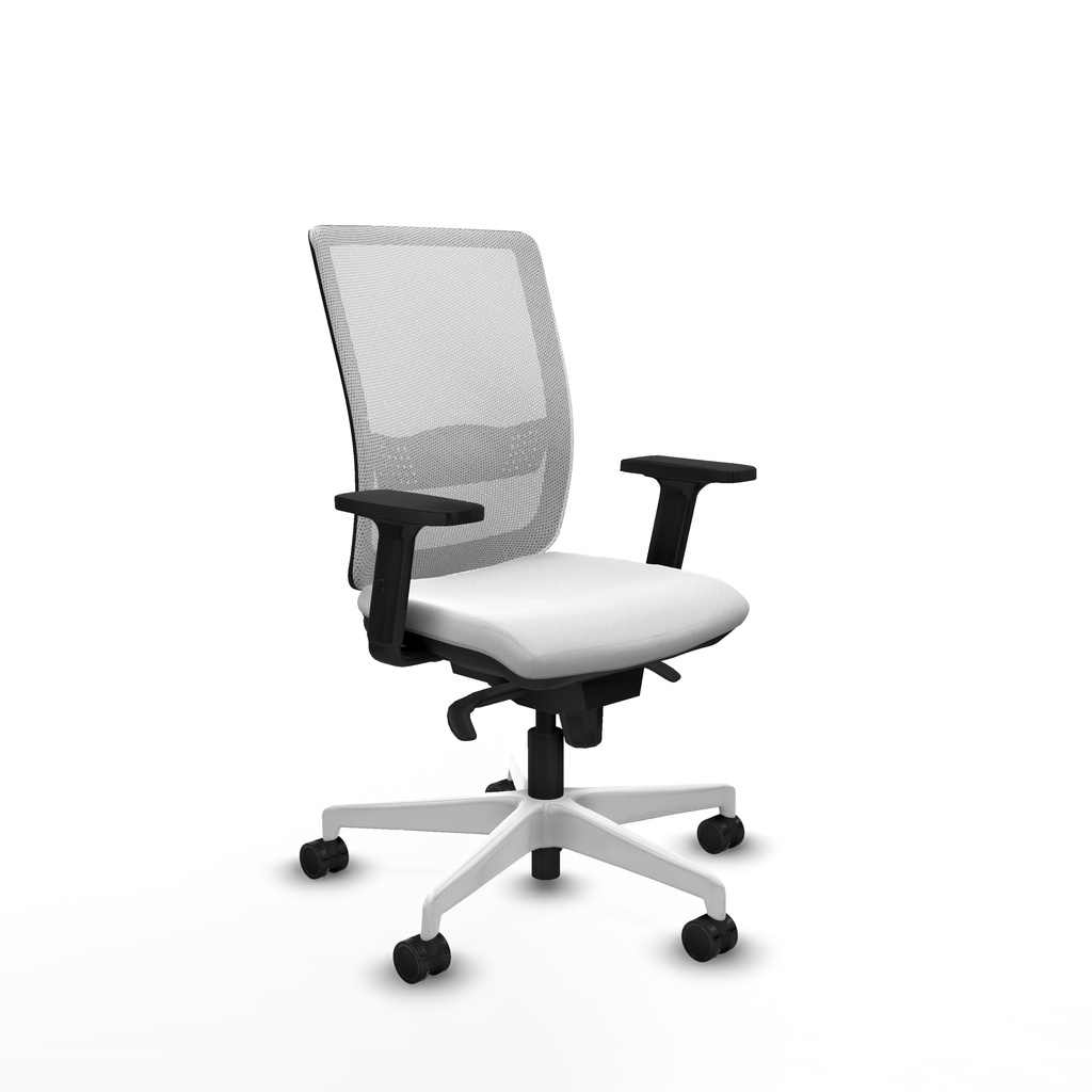 Haches sincro malla blanca bali blanco brazos 2D base blanca ruedas 65mm nailon
