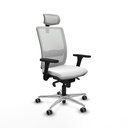 Haches sincro malla blanca bali blanco brazos 3D base aluminio cabecero malla 2D ruedas 65mm engomadas