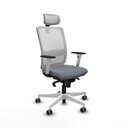 Haches sincro malla blanca bali gris brazos blancos base blanca cabecero malla 2D ruedas 65mm engomadas