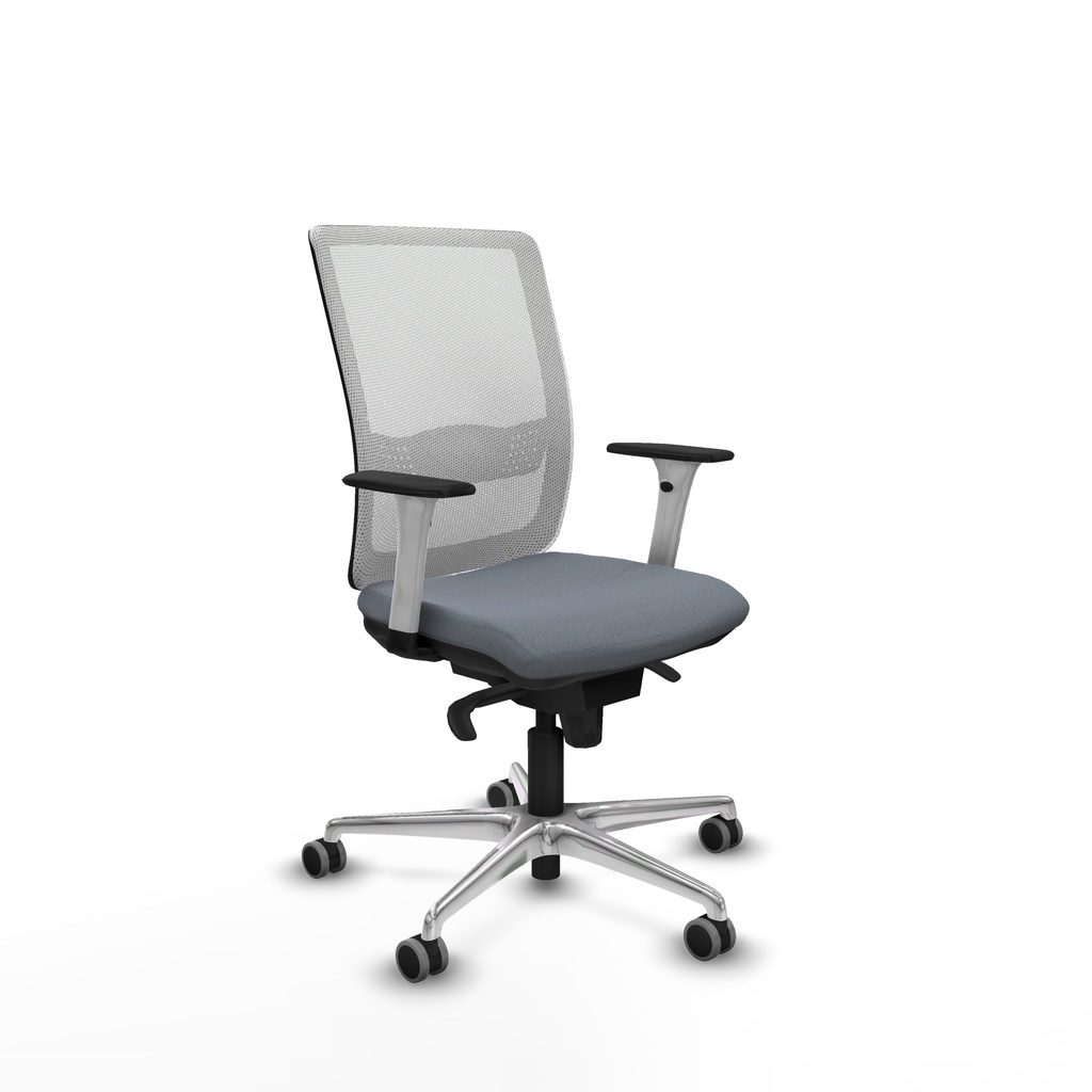 Haches sincro malla blanca bali gris brazos blancos base aluminio ruedas 65mm engomadas