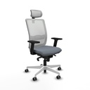 Haches sincro malla blanca bali gris brazos 2D base blanca cabecero malla 2D ruedas 65mm engomadas