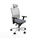 Haches sincro malla blanca bali gris brazos 3D base blanca cabecero malla 2D ruedas 65mm nailon