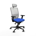 Haches sincro malla blanca bali azul brazos 2D base nailon cabecero malla 2D ruedas 65mm engomadas