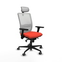 Haches sincro malla blanca bali naranja oscuro brazos 3D base nailon cabecero malla 2D ruedas 65mm engomadas